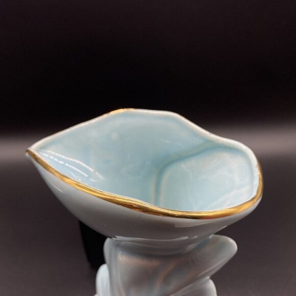 Lilly Vase Fine Art Pottery 22k Warranted Gold Vintage 6”T - Picture 11 of 12